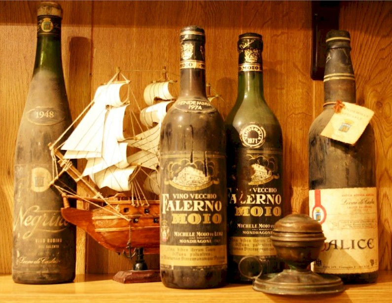 Some bottles of Falerno wine