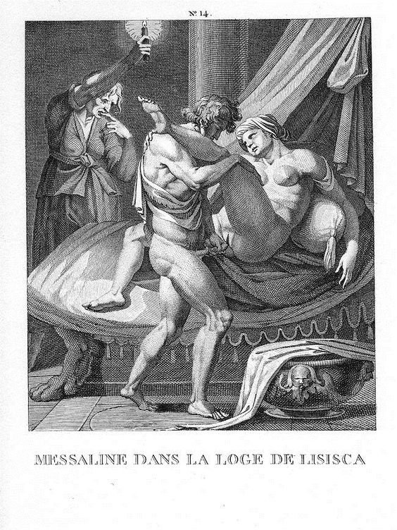 Messaline comme Lisisca par Agostino Carracci