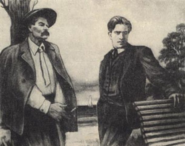 Maksim Gorki et Vladimir Maïakovski